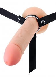 Мужской полый страпон на регулируемых ремешках - 22 см. - Sex Expert - купить с доставкой в Чебоксарах