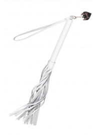 Белая кожаная плеть - 50 см. - Pecado - купить с доставкой в Чебоксарах