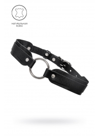 Черный кожаный чокер-ошейник со скруглёнными углами - Pecado - купить с доставкой в Чебоксарах