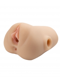 Телесный мастурбатор с вибрацией Double Pounder Vibrating Squeeze Stroker - Pipedream - в Чебоксарах купить с доставкой