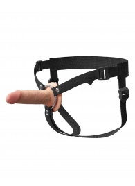 Телесный пустотелый фаллопротез 5’’ Hollow Silicone Strap-On - 14 см. - Pipedream - купить с доставкой в Чебоксарах