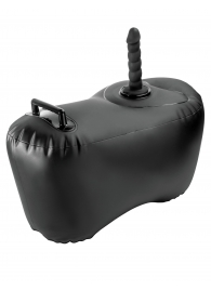 Черное надувное кресло с платформой для фиксации дилдо Body Dock Inflatable Love Seat - Pipedream - купить с доставкой в Чебоксарах