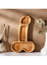 Деревянное блюдо для подачи в форме члена (25 х 16,5 х 1,7 см) - Сима-Ленд - купить с доставкой в Чебоксарах