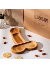 Деревянное блюдо для подачи в форме члена (25 х 16,5 х 1,7 см) - Сима-Ленд - купить с доставкой в Чебоксарах