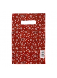 Красный подарочный новогодний пакет с вырубной ручкой (20х30 см) - Сима-Ленд - купить с доставкой в Чебоксарах