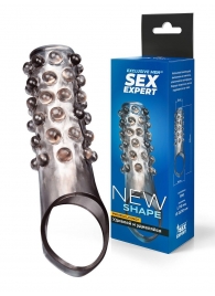 Дымчатая насадка на пенис с выпуклостями - 11 см. - Sex Expert - в Чебоксарах купить с доставкой