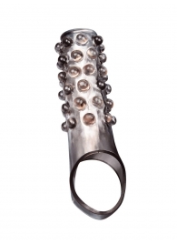 Дымчатая насадка на пенис с выпуклостями - 11 см. - Sex Expert - в Чебоксарах купить с доставкой