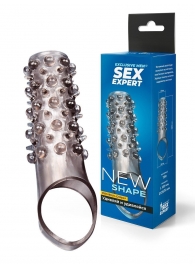 Дымчатая насадка на пенис с шипами и выпуклостями - 12 см. - Sex Expert - в Чебоксарах купить с доставкой