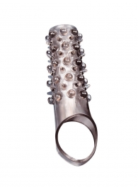 Дымчатая насадка на пенис с шипами и выпуклостями - 12 см. - Sex Expert - в Чебоксарах купить с доставкой