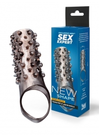 Дымчатая насадка на пенис с шипами и выпуклостями - 12,5 см. - Sex Expert - в Чебоксарах купить с доставкой