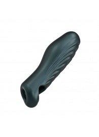 Серая силиконовая насадка на пенис с подхватом Manwan Ryzer - Manwan - в Чебоксарах купить с доставкой