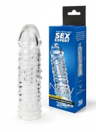 Прозрачная закрытая насадка на пенис - 17 см. - Sex Expert - в Чебоксарах купить с доставкой