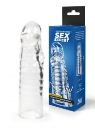Прозрачная закрытая насадка на член - 15 см. - Sex Expert - в Чебоксарах купить с доставкой