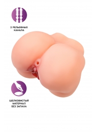 Реалистичный мастурбатор в форме попки с 2 любовными входами - No Name - в Чебоксарах купить с доставкой