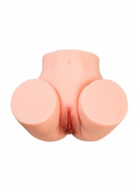 Телесный мастурбатор в форме попки с 2 любовными входами - No Name - в Чебоксарах купить с доставкой