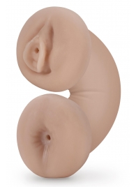 Телесный люминесцентный двусторонний мастурбатор Tasha - Blush Novelties - в Чебоксарах купить с доставкой