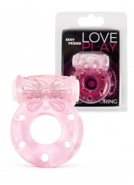 Розовое эрекционное виброкольцо с бабочкой - 1137 - в Чебоксарах купить с доставкой
