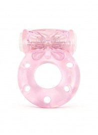 Розовое эрекционное виброкольцо с бабочкой - 1137 - в Чебоксарах купить с доставкой