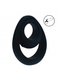 Черное эрекционное кольцо Double Ergo Silicone Cockring - Shots Media BV - в Чебоксарах купить с доставкой