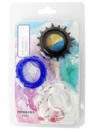 Набор из 3 эрекционных колец разного цвета и рельефа - Boys of Toys - в Чебоксарах купить с доставкой