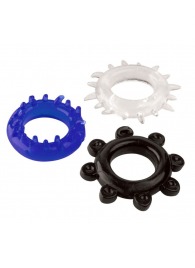 Набор из 3 эрекционных колец разного цвета и рельефа - Boys of Toys - в Чебоксарах купить с доставкой