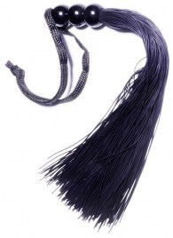 Черная силиконовая плетка - 25,4 см. - Boys of Toys - купить с доставкой в Чебоксарах