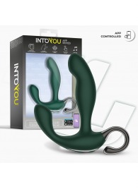 Зеленый вибромассажёр простаты Greeny - 12,8 см. - Intoyou - в Чебоксарах купить с доставкой