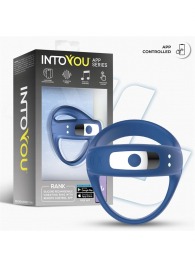 Синее интерактивное эрекционное виброкольцо Rank - Intoyou - в Чебоксарах купить с доставкой