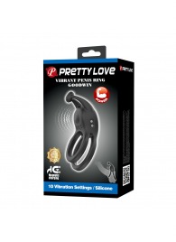 Черное перезаряжаемое виброкольцо Goodwin - Baile - в Чебоксарах купить с доставкой