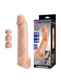 Телесный фаллоудлинитель с подхватом мошонки Silas - 26 см. - Baile - в Чебоксарах купить с доставкой