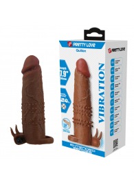 Коричневая насадка на пенис Quillon - 20 см. - Baile - в Чебоксарах купить с доставкой