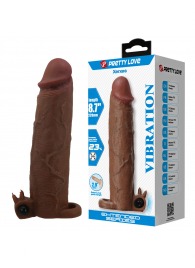 Коричневая насадка на пенис Xerxes - 22 см. - Baile - в Чебоксарах купить с доставкой