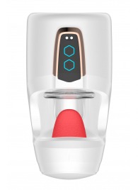 Белый мастурбатор с язычком и возвратно-поступательными движениями - Secwell - в Чебоксарах купить с доставкой