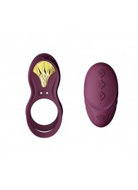 Фиолетовое эрекционное виброкольцо Bayek с пультом ДУ - Zalo - в Чебоксарах купить с доставкой