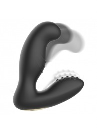 Черный вибромассажер простаты с ротацией и пультом ДУ - Ibiza - в Чебоксарах купить с доставкой