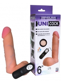 Фаллическая насадка Харнесс UNICOCK 6  с вибрацией - 18 см. - LOVETOY (А-Полимер) - купить с доставкой в Чебоксарах