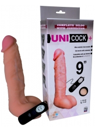Фаллическая насадка Харнесс UNICOCK 9  с вибрацией - 24 см. - LOVETOY (А-Полимер) - купить с доставкой в Чебоксарах