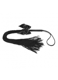 Чёрная плётка Lilly Whip Bijoux - Bijoux Indiscrets - купить с доставкой в Чебоксарах