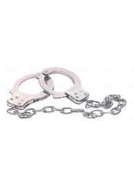 Наручники из металла с длинной цепочкой CHROME HANDCUFFS METAL HANDCUFFS W. KEY - NMC - купить с доставкой в Чебоксарах