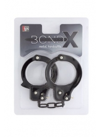 Чёрные наручники из листового металла BONDX METAL CUFFS BLACK - Dream Toys - купить с доставкой в Чебоксарах