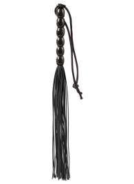 Чёрная мини-плеть из резины Rubber Mini Whip - 22 см. - Blush Novelties - купить с доставкой в Чебоксарах