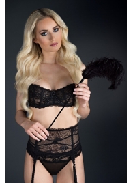 Стек с большим чёрным пером Large Feather Tickler - 65 см. - Blush Novelties - купить с доставкой в Чебоксарах