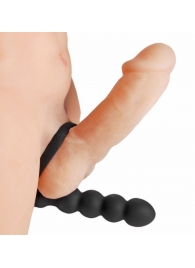 Насадка для двойного проникновения Double Fun Cock Ring with Double Penetration Vibe - XR Brands - в Чебоксарах купить с доставкой