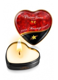 Массажная свеча с ароматом ванили Bougie Massage Candle - 35 мл. - Plaisir Secret - купить с доставкой в Чебоксарах