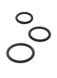 Набор из 3 чёрных эрекционных колец - ToyFa - в Чебоксарах купить с доставкой