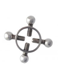 Серебристые зажимы для сосков на винтах - ToyFa - купить с доставкой в Чебоксарах