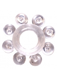 Прозрачное эрекционное кольцо Rings Bubbles - Lola Games - в Чебоксарах купить с доставкой