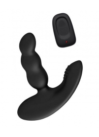 Черный силиконовый стимулятор простаты Levett Nitoc с пультом ДУ - Levett - в Чебоксарах купить с доставкой