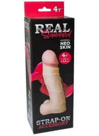 Реалистичная насадка с мошонкой REAL Standard - 15,5 см. - LOVETOY (А-Полимер) - купить с доставкой в Чебоксарах
