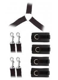 Комплект наручников и поножей LUXURIOUS BED RESTRAINT CUFF SET - Blush Novelties - купить с доставкой в Чебоксарах